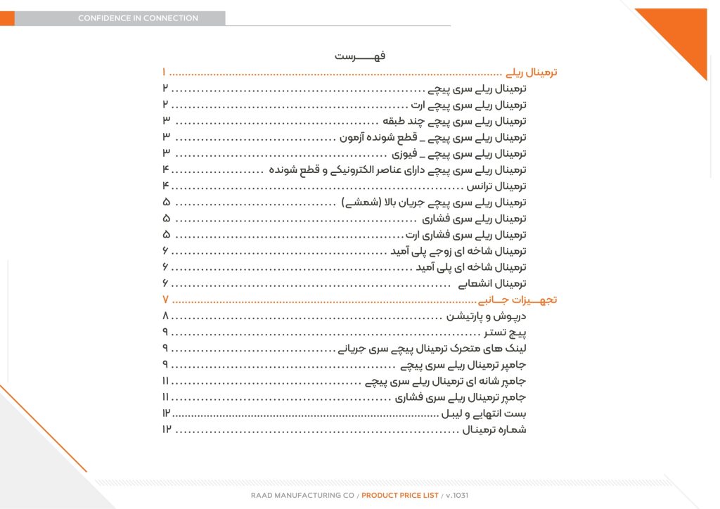 لیست قیمت خرداد 1401 محصولات رعد-02