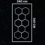 مهتابی ششش ضلعی همراه با بوردر دور سایز 240 در 540