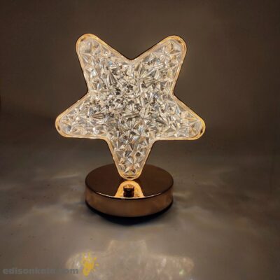 چراغ خواب کریستالی رومیزی شارژی ستاره