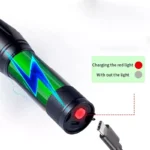 نحوه شارژ چراغ قوه دوکاره UV و سفید زوم_دار مدل K04-2 مناسب سنگ و اسکناس